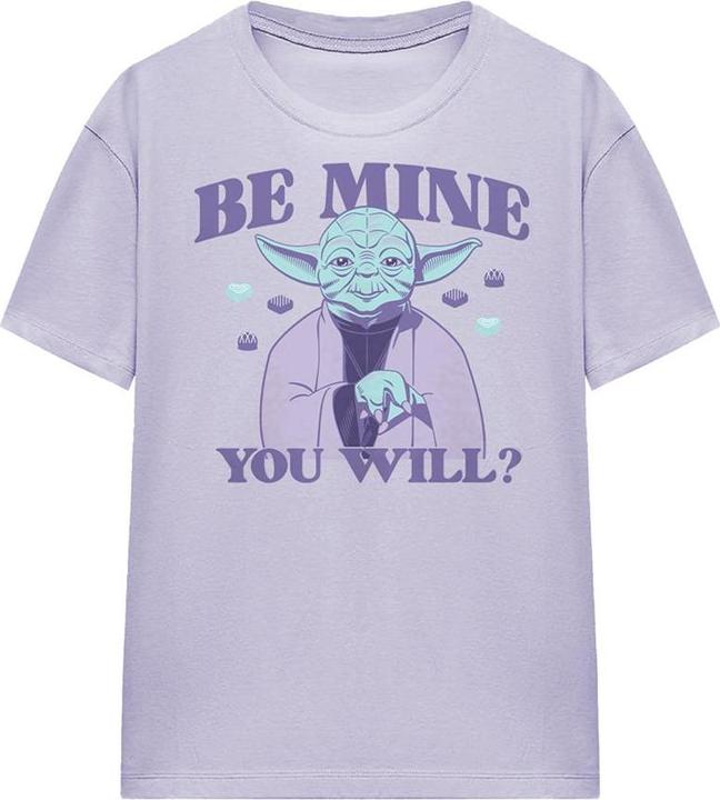 Actual product image Star Wars Unisex Adult Be Mine You WIll? Yoda T-Shirt (S)