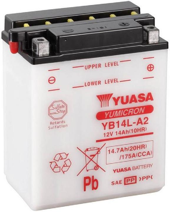 Actual product image Yuasa YB14L-A2 (12 V, 14.70 Ah, 175 A)