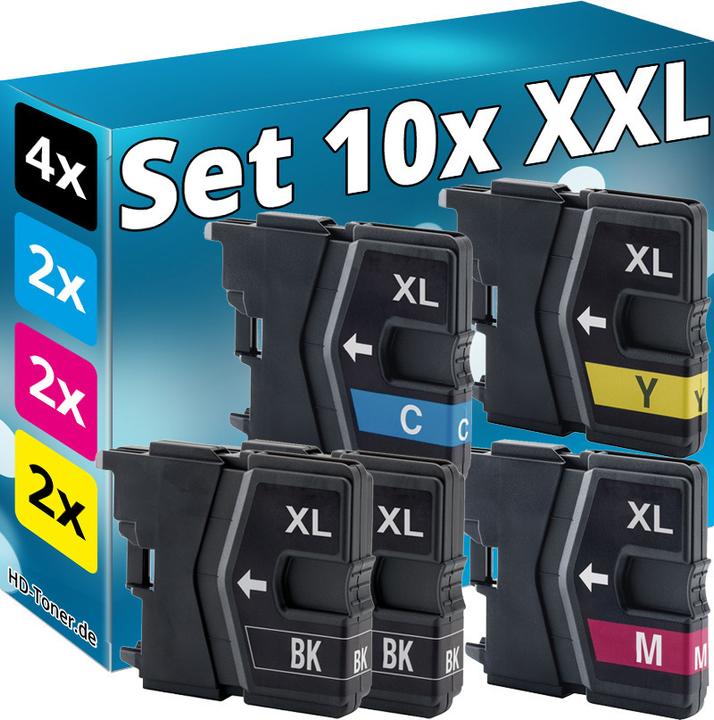 Immagine prodotto Druckfuxx 10 TINTE PATRONE kompatibel BROTHER MFC 490cw 5490cn 5890cn 5895cw 649