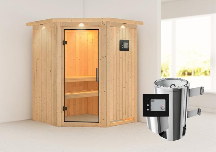 Produktbild Karibu Nanja mit Dachkranz (Plug & Play 3,6 KW externe Steuerung)