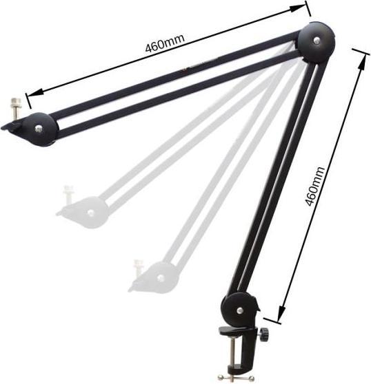 Actual product image keepdrum MS138 Microphone Arm Articulated Stand