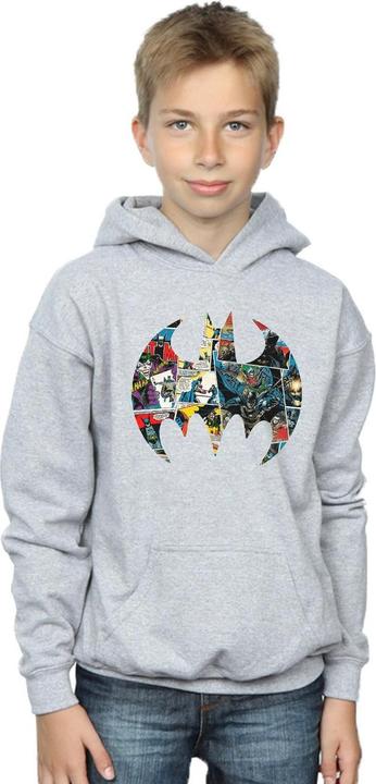 Immagine prodotto Batman Comic Book Logo Felpa con Cappuccio Ragazzi (152, 158)