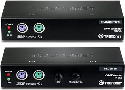 Actual product image Trendnet RJ-45, USB A/B, VGA