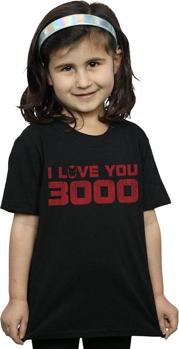 Actual product image Girls Avengers Endgame I Love You 3000 Distressed Cotton T-Shirt (140, 146)