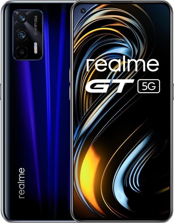 realme GT 5G (128 GB, Zwierig blauw, 6.43", Dubbele SIM, 64 Mpx, 5G)