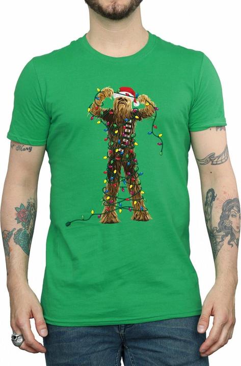Immagine prodotto Star Wars Chewbacca Christmas Lights Maglietta Uomo (L)