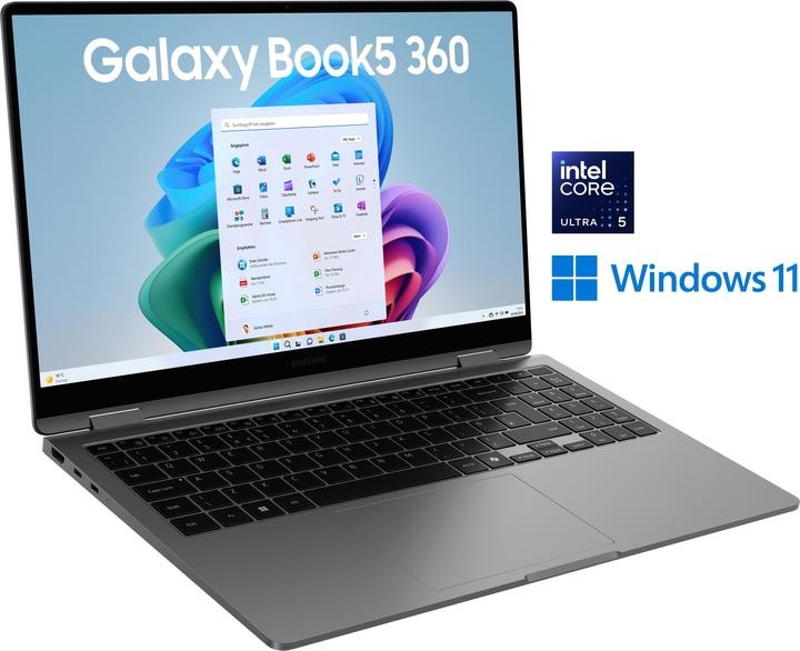 Actual product image Samsung Galaxy Book5 360 (15.60", Intel Core Ultra 5 228V, 32 GB, 512 GB, DE)