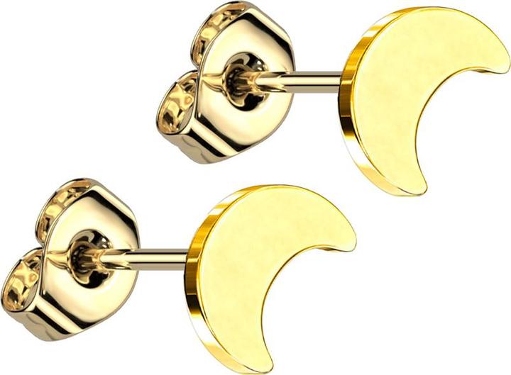 Produktbild Star Piercing Ohrstecker vergoldet Mond vergoldet (ohne Messing, Titan G23)