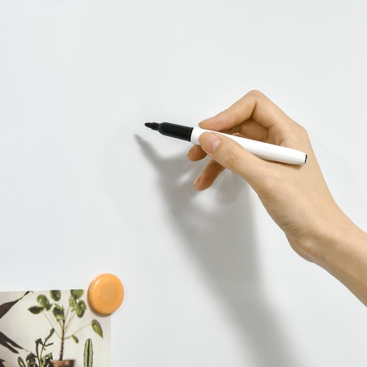 Image du produit Homcom Tableau blanc avec effaceur à sec, aimants et stylos (90 x 60 cm)