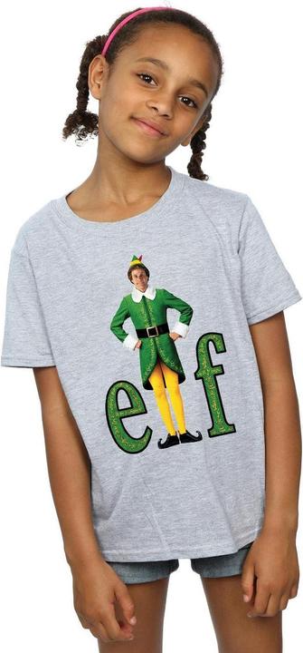 Actual product image Elf Girls Buddy Logo Cotton T-Shirt (152, 158)