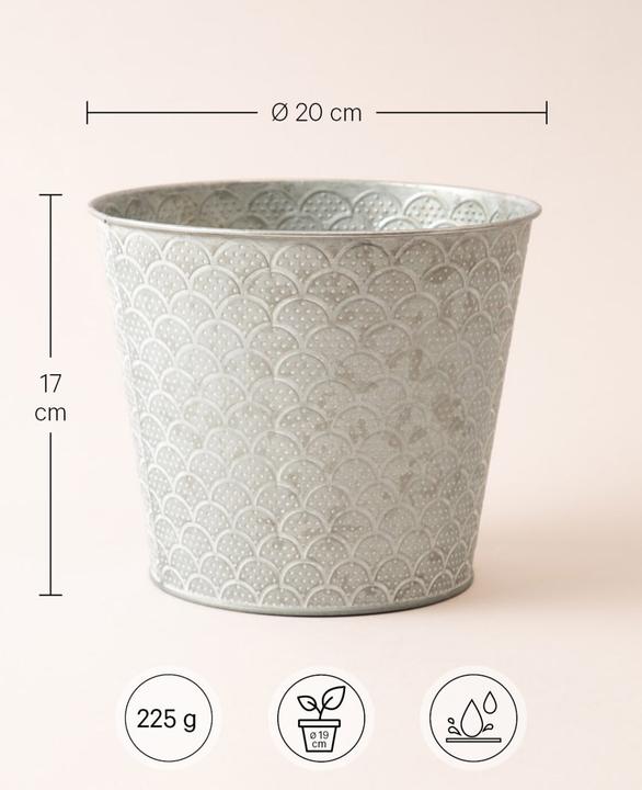 Produktbild Esmée Blumentopf / Übertopf Orient, Blech (20 cm)