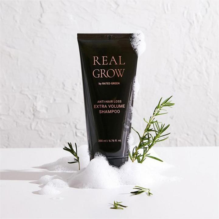 Produktbild Rated Green Real Grow Anti Hair Loss Extra Volume Shampoo (200 ml, Flüssiges Shampoo)