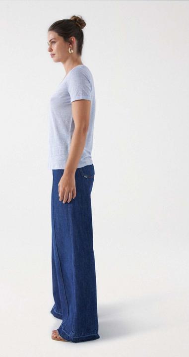 Actual product image Salsa Jeans T-Shirts Linen V-Neck T-Shirt (L)