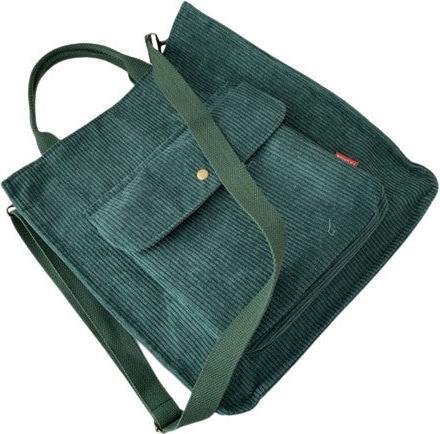 Only-Bags.Store Corduroy Tote Bag mit Magnetverschluss, Retro Tote Bag, Minimalistische Tote Bag
