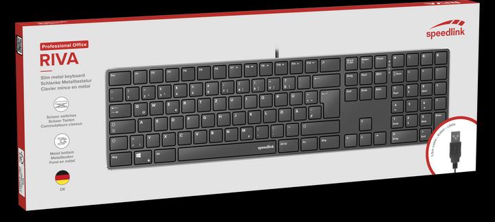 Actual product image Speedlink Keyboard RIVA Slim Metal Scissor, black retail (DE, Cable)