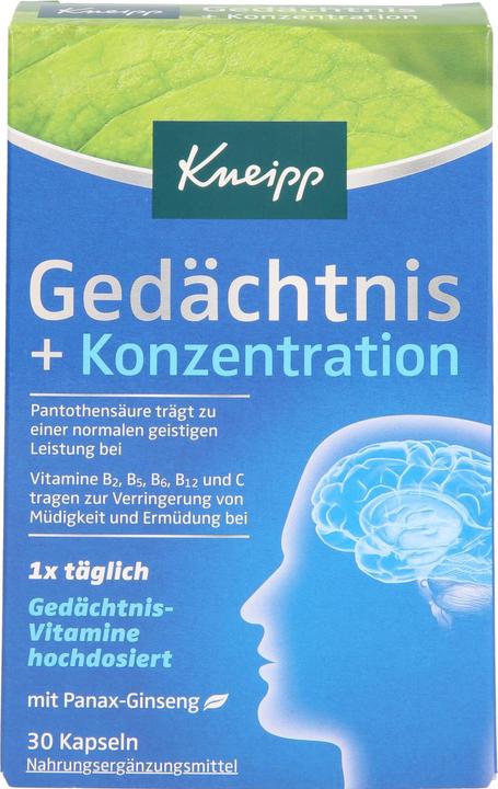 Produktbild Gedächtnis + Konzentration Kapseln, 30 St. Kapseln (30 Stück, Kapseln)