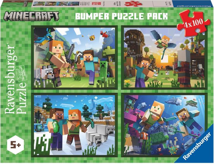 Actual product image Ravensburger Minecraft puzzle 4x100pzs (100 pieces)