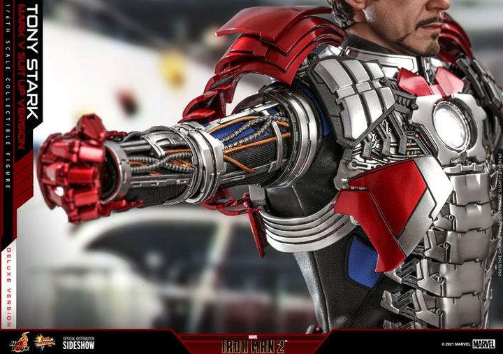 Immagine prodotto Hot Toys Movie Masterpiece 1/6 Tony Stark (versione con tuta del marchio V) Deluxe