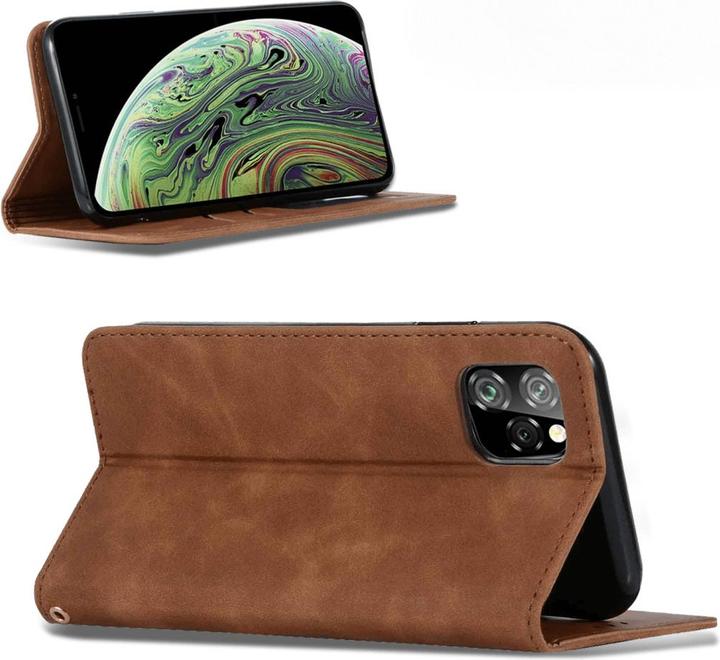 Productafbeelding Cover-Discount iPhone 11 Pro Max - Business Flip Case bruin (Apple iPhone 11 Pro Max)