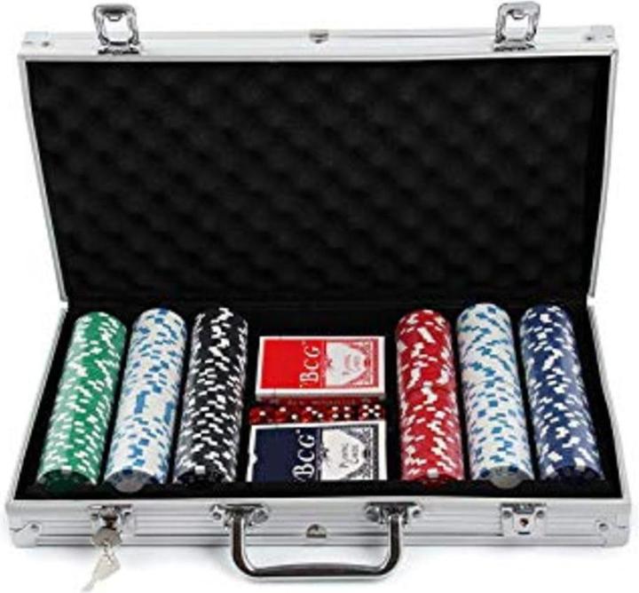 Actual product image Champ Poker Set 300pcs with Aluminium Case (German, English)