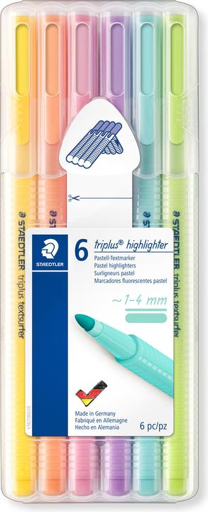 Actual product image Staedtler Highlighter triplus pastel 6pcs box (6 colours, 4 mm, 6 x)