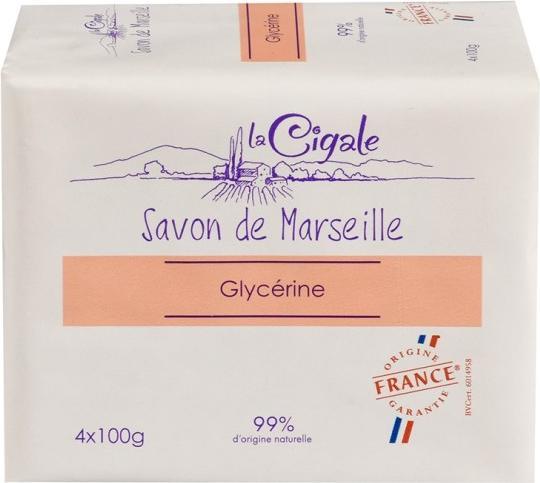 Image du produit La Cigale Savon de Marseille Glycérine (Savon dur)