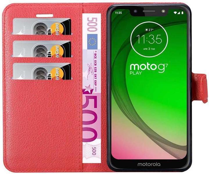 Actual product image Cadorabo Book with stand function cover (Motorola Moto G7 Play)