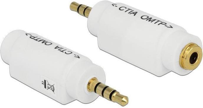 Actual product image Delock Adapter 3.5 mm 4 pin jack plug > 3.5 mm 4 pin jack socket (Jack adapter)