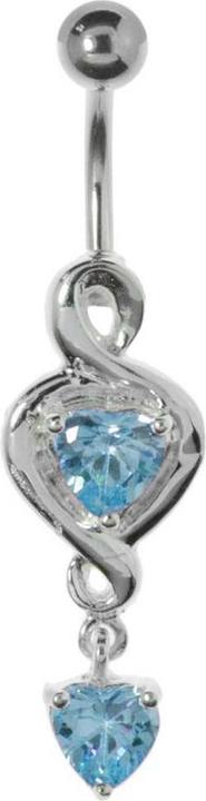 Actual product image Bijouteria Bellypiercing (Surgical steel 316L, Crystal, Silver 925)