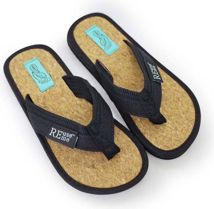 Actual product image ReUseMe Kinder Flip Flops mit Kork Fussbett (30)
