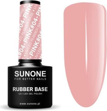 Actual product image Sunne Sunone Uv Led Gel Polish Color Rubber Base Hybrid Nail Polish Pink 04 5ml (Pink 04, UV gel varnish)