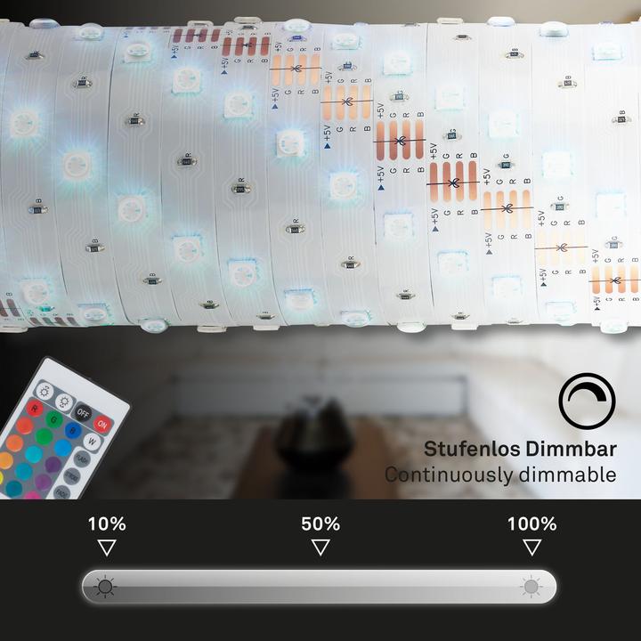 Immagine prodotto Briloner Banda flessibile (RGB, 500 cm, Interno)