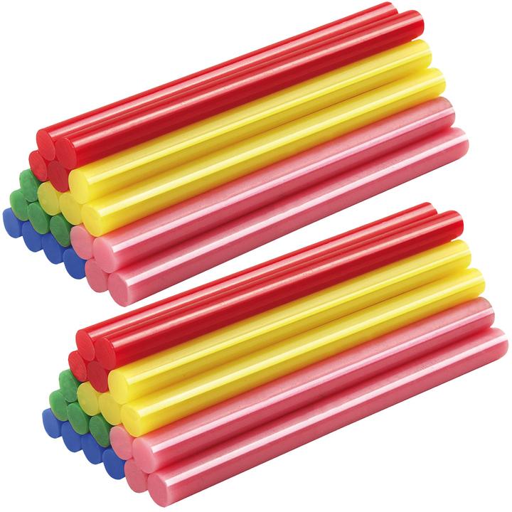 Actual product image Mannesmann 40 low-temperature glue sticks, coloured
