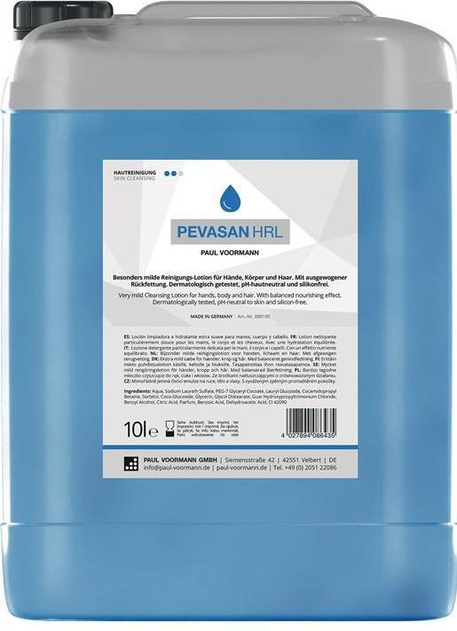 Produktbild Paul Voorman Handreinigung Pevasan HRL 10l silikonfrei,pH-neutral Kanister PEVASAN HRL (10000 ml)