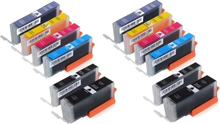 Image du produit Hermex Cartouche d'encre compatible XXL pour Canon PIXMA TS8350 (M, CF, C, PC, PM, Y)