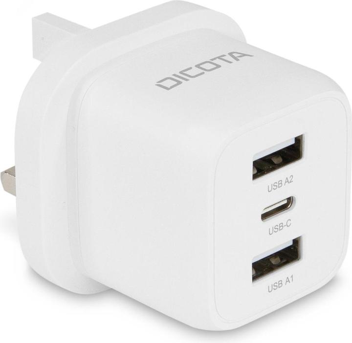 Actual product image Dicota 3-Port GaN Wall Charger (32W) UK white (32 W)