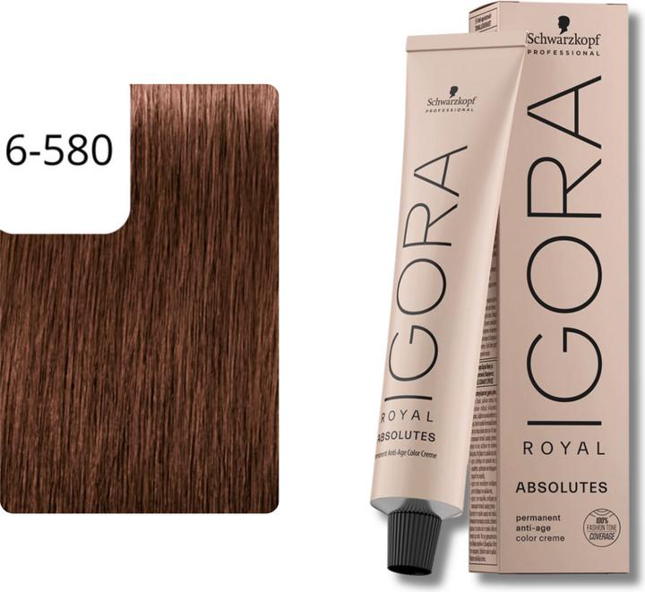 Actual product image Schwarzkopf Professional Igora Royal Absolutes Age Blend (6-580 Dark blond Gold Red)