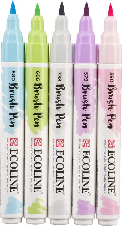 Immagine prodotto Talens Pennello Ecoline Pastello (Multicolore, 5 x)