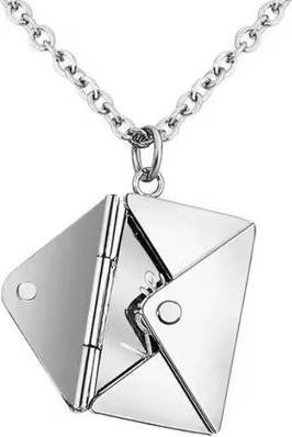Produktbild TOP Personalisierbare Halskette Briefumschlag silber