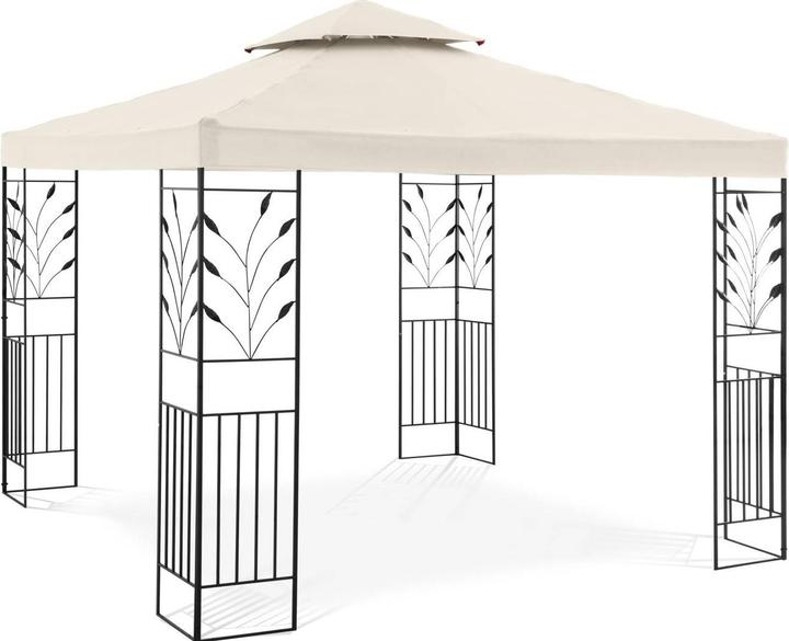 Immagine prodotto Uniprodo Gazebo da giardino in metallo - 3 x 3 m - 180 g/m² - beige (300 cm, 300 cm)