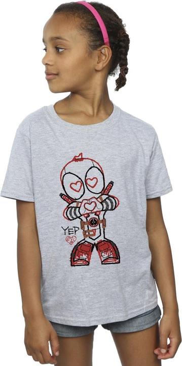 Image du produit - T-shirt DEADPOOL LOVE BEAM LINE - Fille (128)