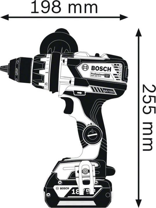 Actual product image Bosch Professional GSR 18V-110 C (Rechargeable battery operated)