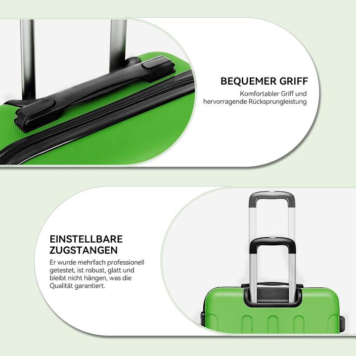 Immagine prodotto Beibye 3-teiliges Hartschalenkoffer-Set (110 l, Bagaglio a mano (fino a 50 litri), M (50 - 90l), L (90 - 115l))