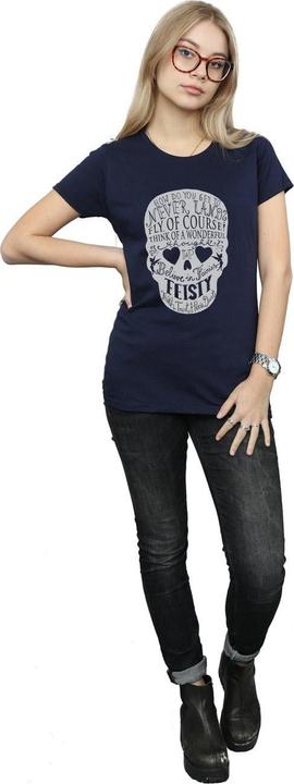 Actual product image Disney Womens/Ladies Tinker Bell Skull Cotton T-Shirt (S)