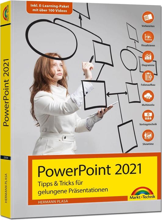 Actual product image PowerPoint 2021 Tipps und Tricks für gelungene Präsentationen und Vorträge. Komplett in Farbe (German, Hermann Plasa, 2022)
