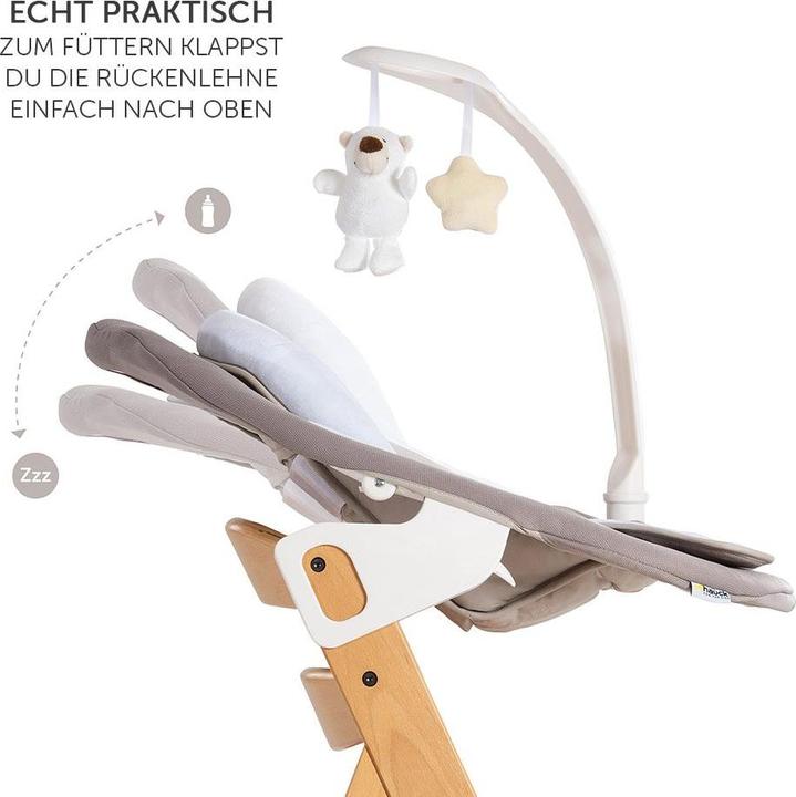 Produktbild Hauck Hochstühle Alpha Plus Natur Newborn Set Deluxe - 4-tlg. Hochstuhl (Hochstuhl)