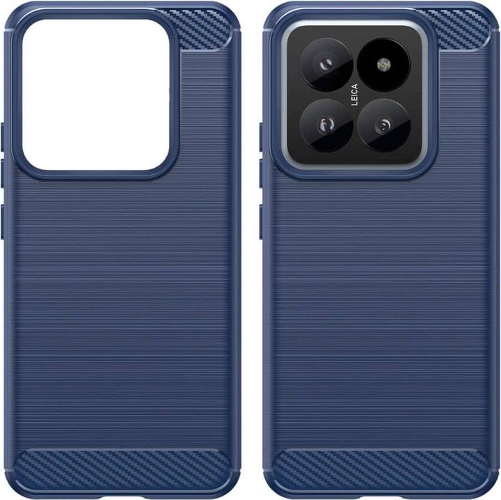 Produktbild Cover-Discount Xiaomi 14 Pro - Metall Carbon Look Hülle blau (Xiaomi 14 Pro)