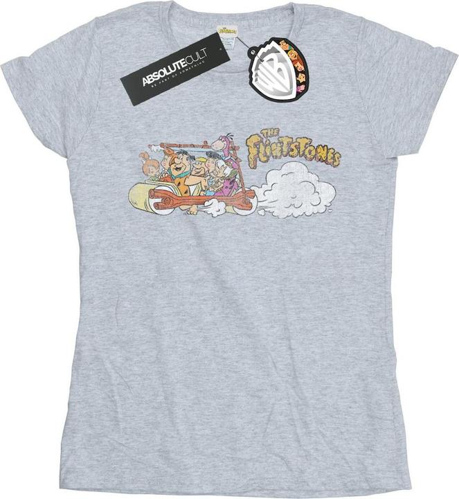 The Flintstones Family Car Distressed TShirt (XXL)