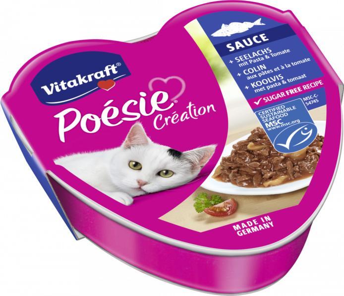 Actual product image Vitakraft Wet food Poésie sauce pollock & pasta, 15 x 85 g (Adult, 15 pcs., 1275 g)