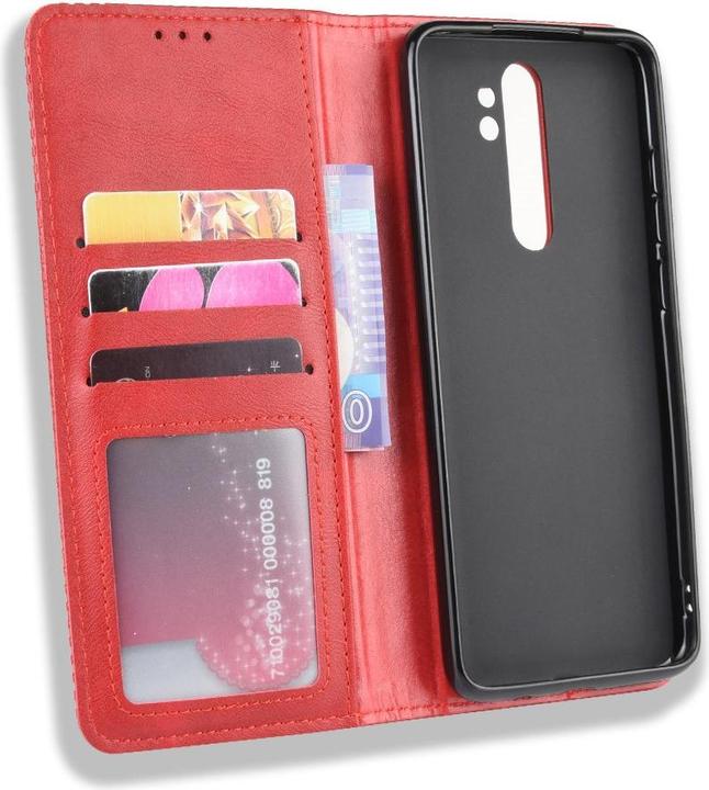 Produktbild Cover-Discount Xiaomi Redmi Note 8 Pro - Stand Flip Case Hülle rot